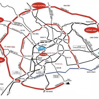 Bản đồ Quy hoạch tuyến đường Vành Đai 4 TP.HCM
